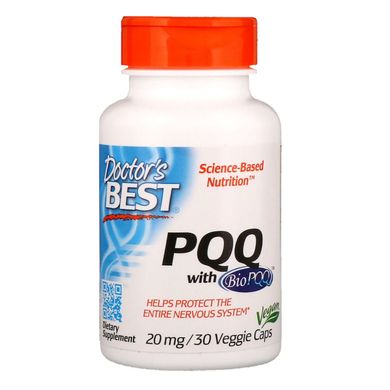 Пирролохинолинхинон PQQ, Doctor's Best, 20 мг, 30 вегетарианских капсул