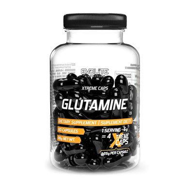 Глютамін Evolite Nutrition Glutamine 1250 mg Extreme 60 капсул