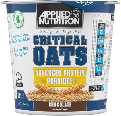 Вівсяна каша з протеїном Applied Nutrition Critical Oats 12 x 60 грам Шоколад