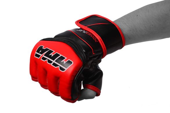 Перчатки для MMA PowerPlay 3055 красно-черные XL