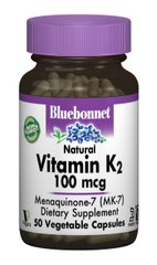 Витамин К2 100мкг, Bluebonnet Nutrition, 50 гелевых капсул