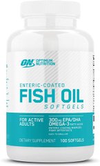 Рыбий жир Optimum Nutrition Fish Oil (100 капс) омега 3 оптимум нутришн