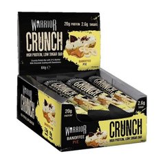 Протеиновые батончики Warrior Crunch High Protein Low Sugar Bar 12x64 г Banoffee