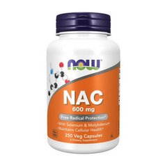 N-ацетилцистеин Now Foods NAC 600 mg (250 капс) нау фудс