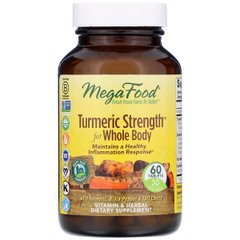 Сила куркуми для всього організму, Turmeric Strength for Whole Body, MegaFood, 60 таблеток