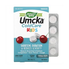 Комплекс против простуды Nature's Way Umcka Coldcare Cherry Kids 10 жев. таблеток