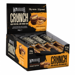Фитнес батончики Warrior Crunch, High Protein, Low Sugar Bar 12x64 г Peanut Butter