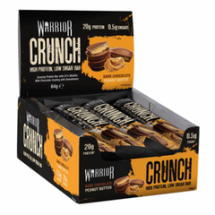 Фітнес батончики Warrior Crunch, High Protein, Low Sugar Bar 12x64 г Peanut Butter