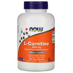 Л-карнитин Now Foods L-Carnitine 500 mg purest form 180 капсул