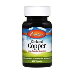 Мідь Carlson Labs Chelated Copper 5 mg 100 таблеток
