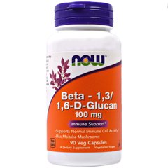 Бета глюкан Now Foods Beta-1,3/1,6-D-Glucan 100 mg (90 капс)