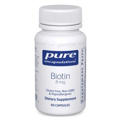 Біотин Pure Encapsulations Biotin 8 мг 60 капсул