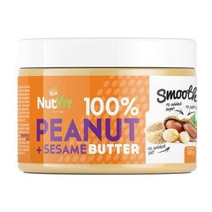 Арахисовая паста в кунжутном масле OstroVit 100% Peanut + Sesame Butter 500 грамм smooth