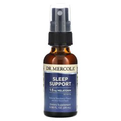 Поддержка сна с мелатонином, малиновый ароматизатор, Dr Mercola, 0,85 жидких унций 25 мл