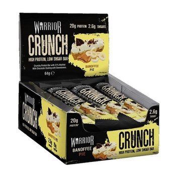 протеїнові батончики Warrior Crunch High Protein Low Sugar Bar 12x64 г Banoffee