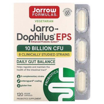 Пробіотики, Jarro-Dophilus EPS, Jarrow Formulas, 10 млрд, 120 рослинних капсул