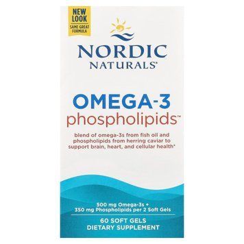 Омега-3 з фосфоліпідами, Omega-3&trade; Phospholipids, Nordic Naturals, 60 гелевих капсул