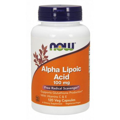 Альфа-ліпоєва кислота Now Foods Alpha Lipoic Acid 100 mg 120 капсул