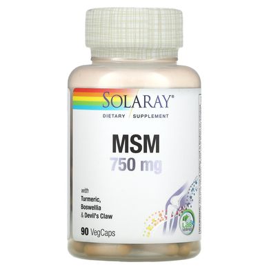 Метилсульфонілметан Solaray MSM 750 mg 90 капсул