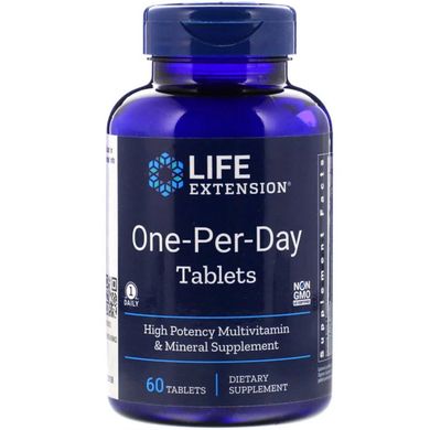 Мультивітаміни Одна в День, One-Per-Day, Life Extension, 60 таблеток