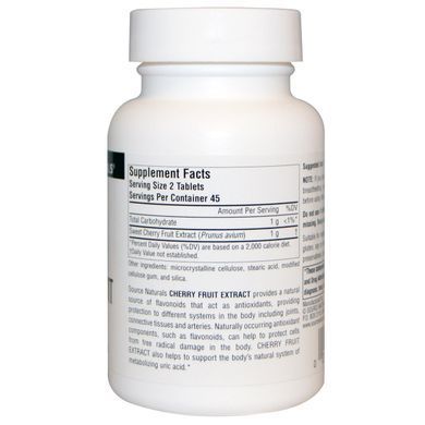Экстракт Вишни 500мг, Source Naturals, 90 таблеток