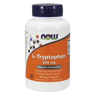 L-триптофан Now Foods L-Tryptophan 500 мг 60 капс