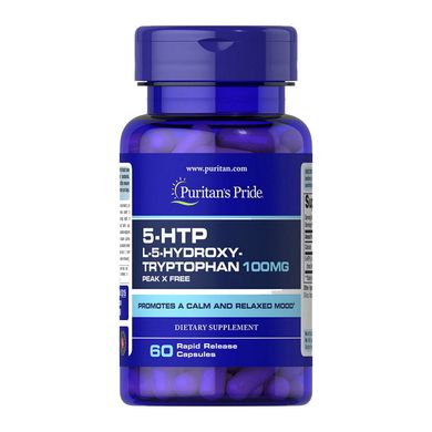 5-гидрокситриптофан Puritan's Pride 5-HTP 100 мг 60 капсул