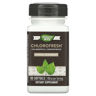 Хлорофилл концентрат, Chlorophyll Concentrate, Nature's Way, 90 гелевых капсул