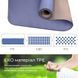 Килимок для йоги і фітнесу PowerPlay 4150 Premium TPE 183*61*0.6 см Синій