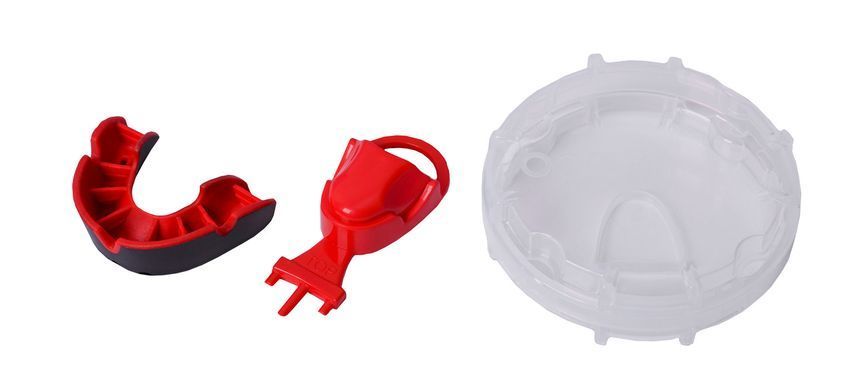 Капа OPRO Junior Silver Black/Red (art.002190001)