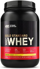 Сироватковий протеїн ізолят Optimum Nutrition 100% Whey Gold Standard 900 г banana сream