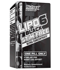 Жироспалювач Nutrex Lipo-6 Black UC Stim-Free (60 капс) ліпо 6