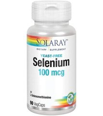 Селен Solaray Selenium 100 mcg yeast-free 90 капсул