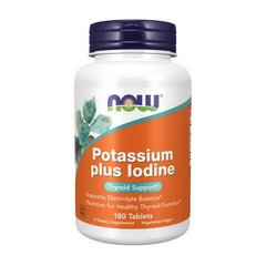 Калий глюконат + Йод Now Foods Potassium plus Iodine 180 таблеток