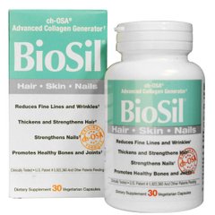 BioSil, Активатор Колагену, Collagen Generator, Natural Factors, 30 вегетаріанських капсул