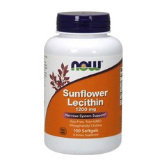 Лецитин Now Foods Sunflower Lecithin 1200 mg (100 капс) нау фудс
