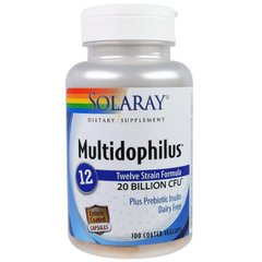 Пробиотики Solaray Multidophilus 20 billion CFU 50 капсул