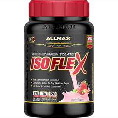 Сироватковий протеїн ізолят AllMax Nutrition Isoflex 907 грам Полуниця