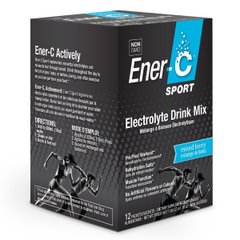 Електролітний напій, Мікс Ягід, Sport Electrolyte Drink Mix, Ener-C, 12 пакетиків