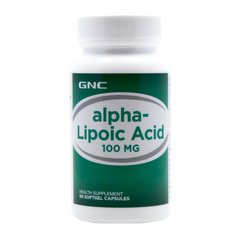 Альфа-липоевая кислота GNC Alpha-Lipoic Acid 100 mg 60 капсул