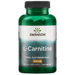 Л-карнитин Swanson L-Carnitine 500 mg 100 капсул