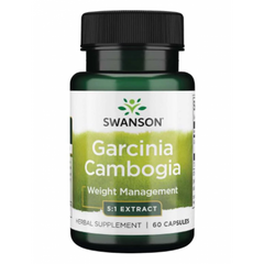 Гарцинія камбоджійська екстракт Swanson Garcinia Cambogia 5:1 Extract 80 mg 60 капсул