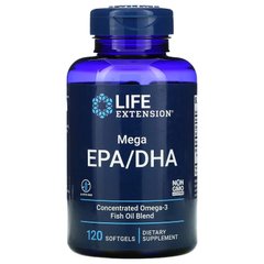 Риб'ячий жир Life Extension (Mega EPA / DHA) 120 капсул