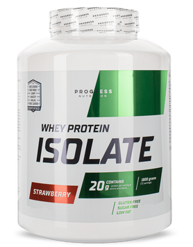 Сывороточный протеин изолят Progress Nutrition Whey Protein Isolate 1800 г Клубника