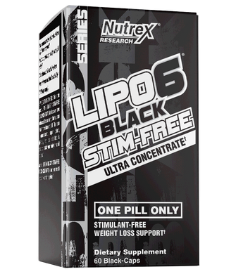 Жиросжигатель Nutrex Lipo-6 Black UC Stim-Free (60 капс) липо 6