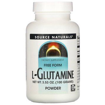 Глютамін, L-Glutamine, Source Naturals, порошок, 100 г.