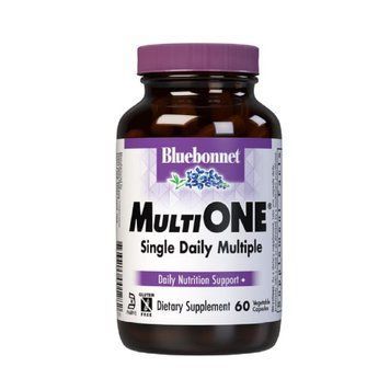 Мультивітаміни із залізом, MultiONE, Bluebonnet Nutrition, 60 вегетаріанських капсул