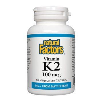 Витамин К2 Natural Factors Vitamin K2 100 мкг 60 вег. капсул
