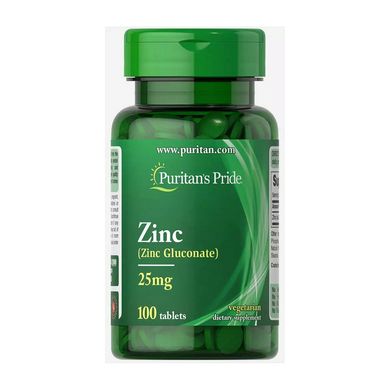 Цинк хелат Puritan's Pride Chelated Zinc 25 mg 100 таб