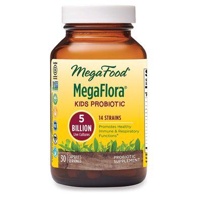 Пробиотики MegaFlora Kids Probiotic, MegaFood, 30 капсул